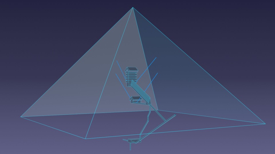 3D Innenansicht der Cheops Pyramide