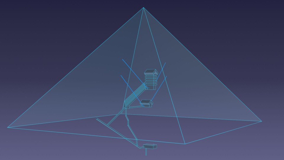 3D Innenansicht der Cheops Pyramide